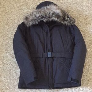 Black North face winter coat